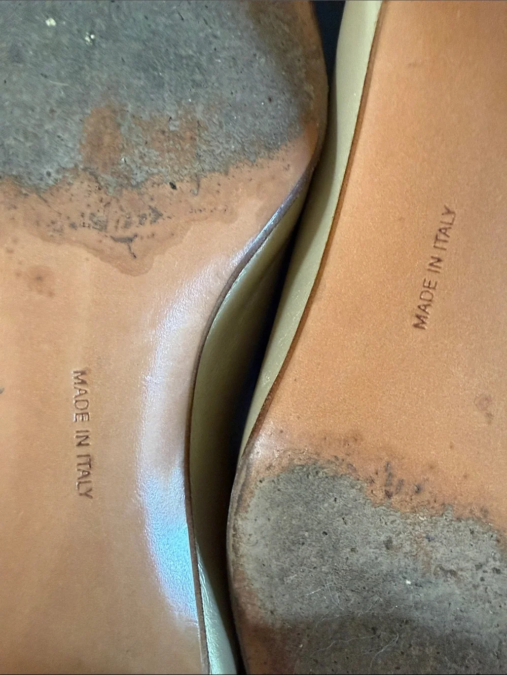 Salvatore Ferragamo gold metallic leather low-heel pump shoes